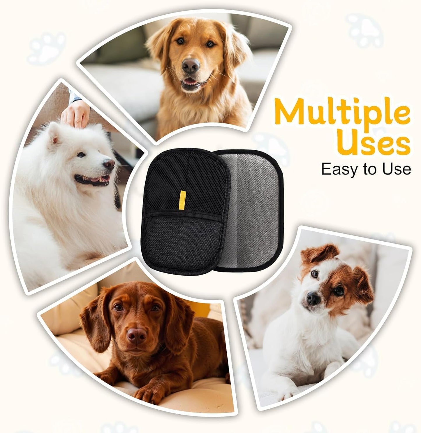 Pet Hair Removal Gloves for Cats & Dogs