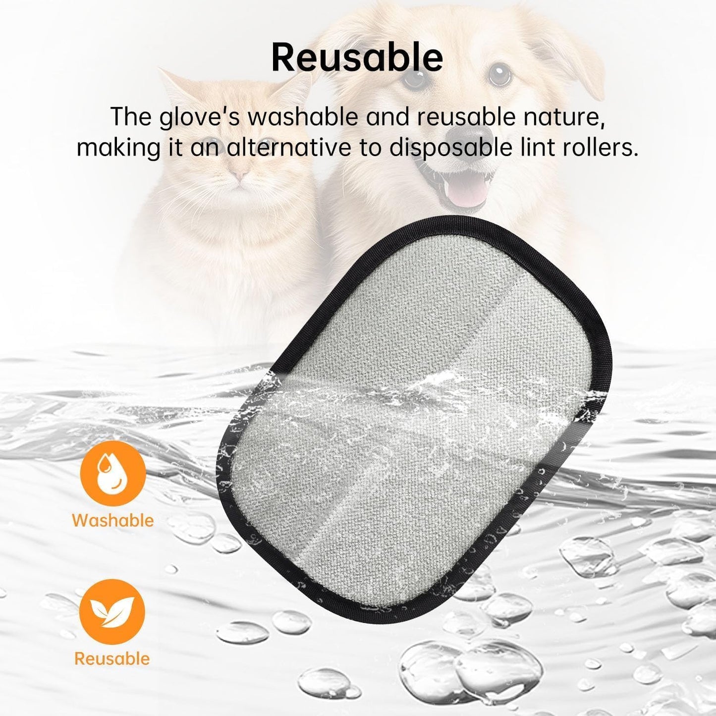 Pet Hair Removal Gloves for Cats & Dogs