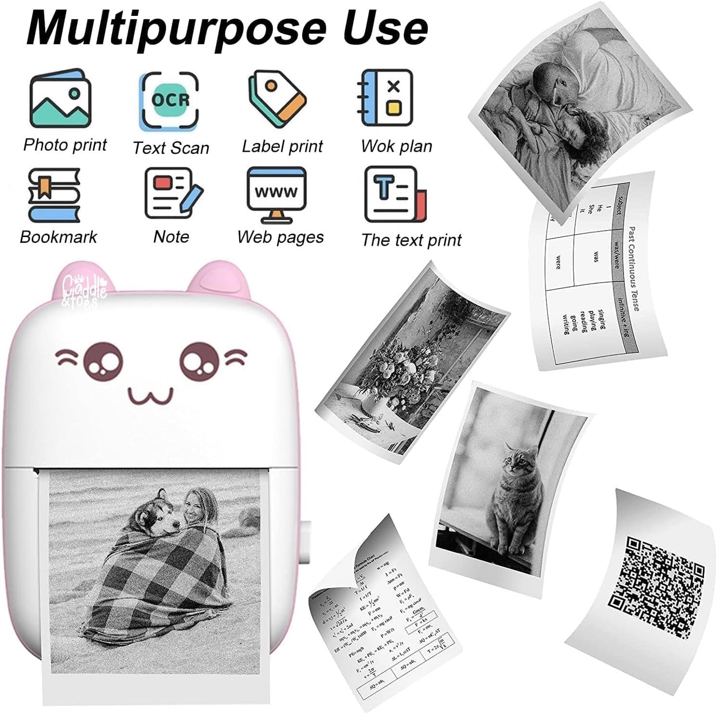 Mini Thermal Printer (Inkless Bluetooth Pocket Printer)