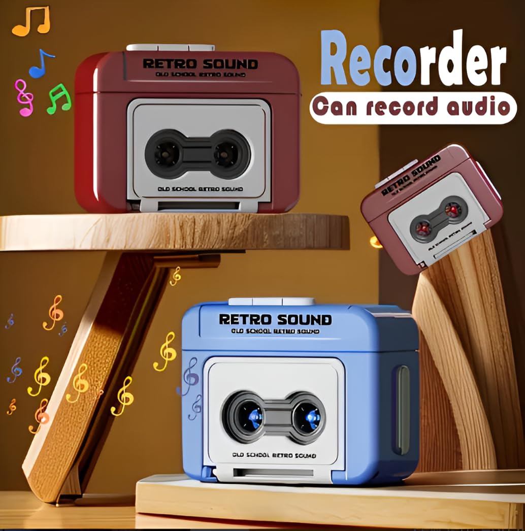 Retro Mini Sound Recorder Keychain