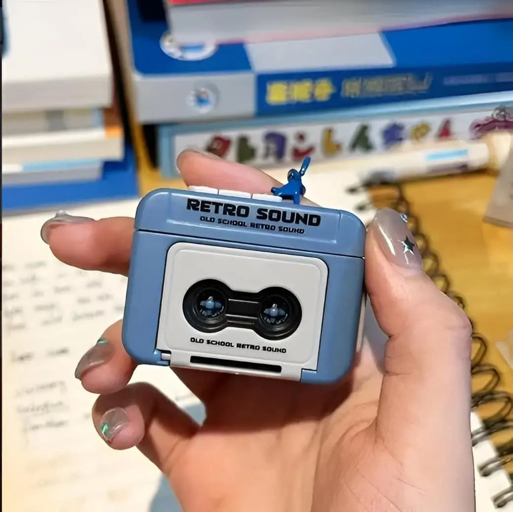 Retro Mini Sound Recorder Keychain