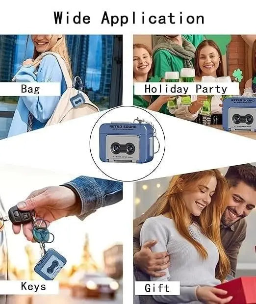 Retro Mini Sound Recorder Keychain