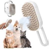 Pet Grooming Steam Brush- 4 in 1