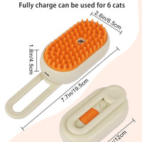 Pet Grooming Steam Brush- 4 in 1