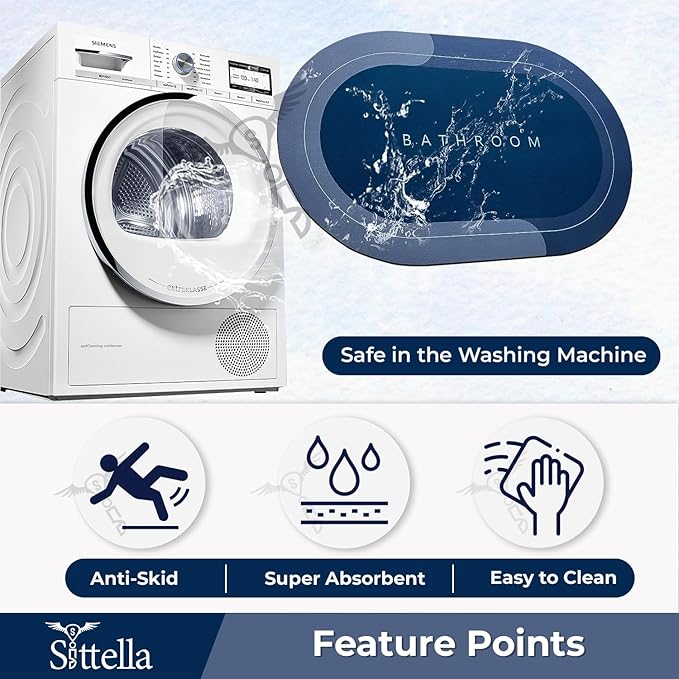 Anti-Skid Water Soaking Rubber Mat (Set of 2)