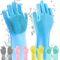 Silicone Dishwashing Gloves | Reusable Heat-Resistant Cleaning Gloves