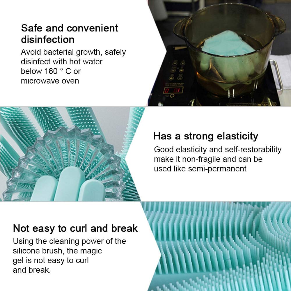 Silicone Dishwashing Gloves | Reusable Heat-Resistant Cleaning Gloves