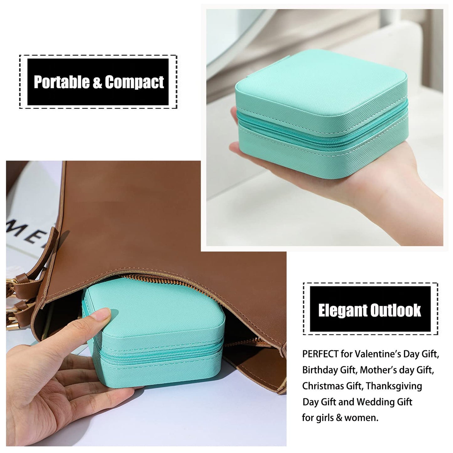 Mini Jewelry Travel Organizer Box