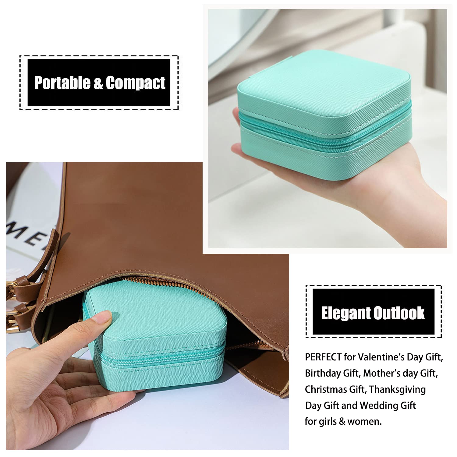 Mini Jewelry Travel Organizer Box