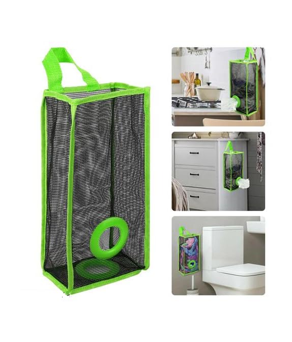 Mesh Polythene / Grocery Bag Holder & Dispenser (Pack of 2)