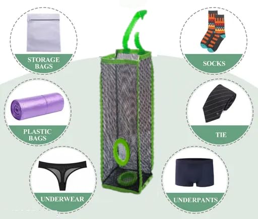 Mesh Polythene / Grocery Bag Holder & Dispenser (Pack of 2)