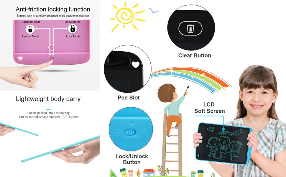 LCD Writing Tablet for Kids 8.5 Inch | Reusable Digital Slate