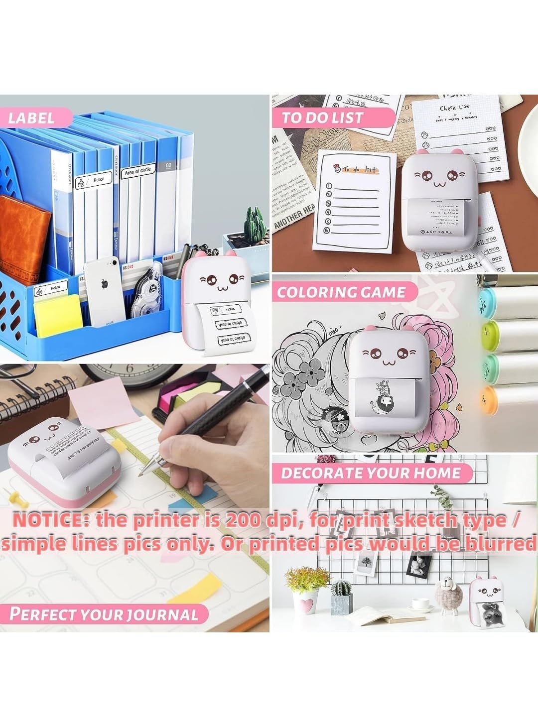 Mini Thermal Printer (Inkless Bluetooth Pocket Printer)