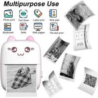 Mini Thermal Printer (Inkless Bluetooth Pocket Printer)