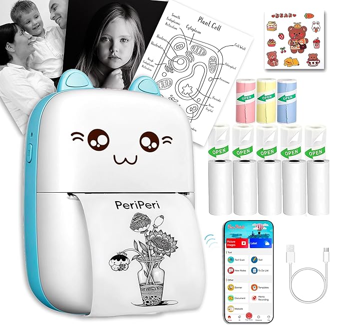 Mini Thermal Printer (Inkless Bluetooth Pocket Printer)