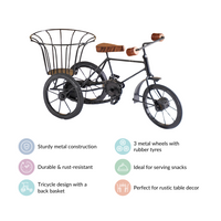 Metal Tricycle French Fry Basket | Decorative Snack Serving Basket