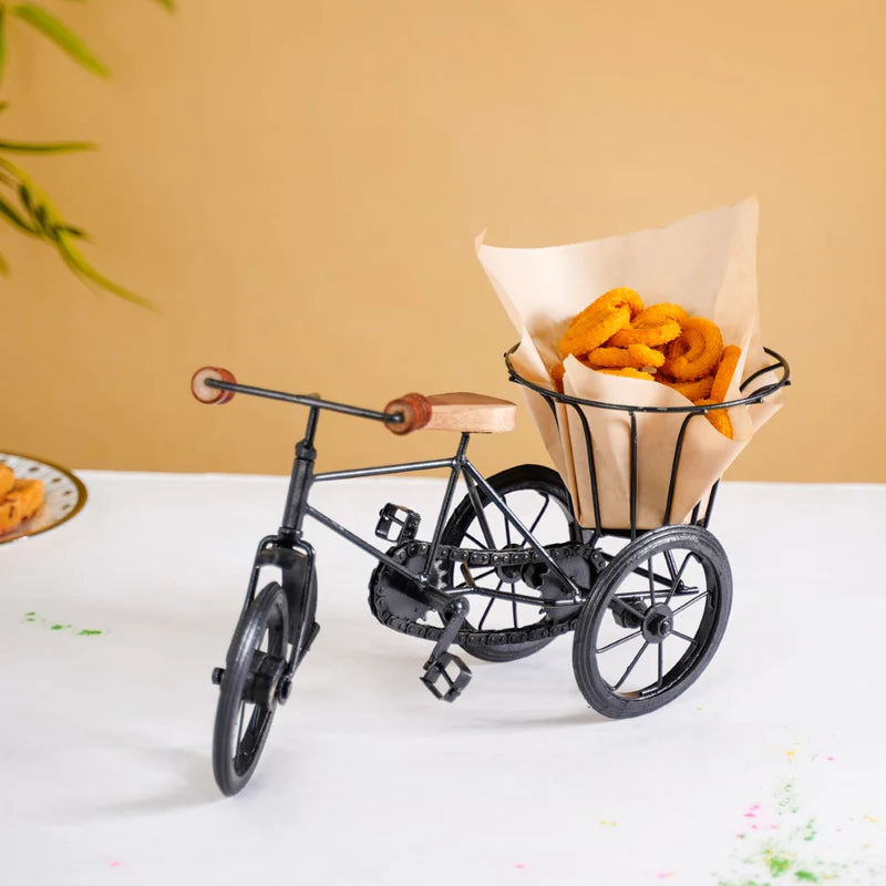 Metal Tricycle French Fry Basket | Decorative Snack Serving Basket